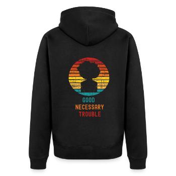 Obtenez de bons ennuis nécessaires John Lewis Racial Ju - Veste à capuche bio Premium Unisexe - noir - Dos - Nico (187cm)