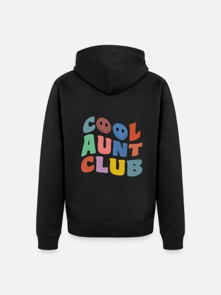 Cool Aunt Club Roligt leende Färgglad Cool Aunt Club - Ekologisk premiumluvjack unisex - svart