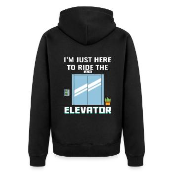 Elevator Mechanic Engineer Funny Jersey - Unisex Premium Organic Zip Hoodie - black - Back - Nico (187cm)