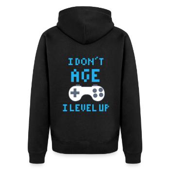 Gaminggrand theft autowowfinal fantasymetal gear s - Unisex Premium Bio Zip Hoodie - Schwarz - Hinten - Nico (187cm)