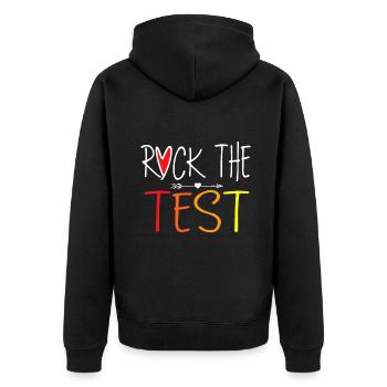 Rock The Test Teacher Test Day Journée de test Journée de test Drôle T - Veste à capuche bio Premium Unisexe - noir - Dos - Nico (187cm)