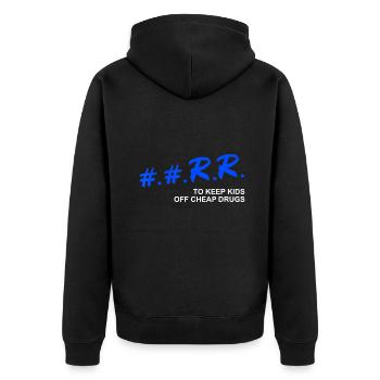 Rr pour garder les enfants hors des drogues bon marché - Veste à capuche bio Premium Unisexe - noir - Dos - Nico (187cm)