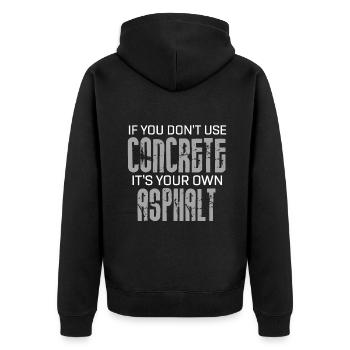 Nana des Geburtstagskindes Bauarbeiters Bdayt - Unisex Premium Bio Zip Hoodie - Schwarz - Hinten - Nico (187cm)