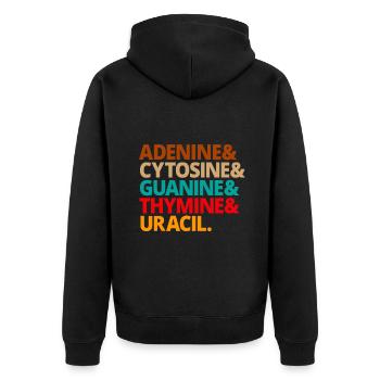 Nucléobases Professeur de biologie Biologiste ADN - Veste à capuche bio Premium Unisexe - noir - Dos - Nico (187cm)