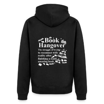 Rat de bibliothèque & Reading Lover Book Livre Gueule de bois Nerdco - Veste à capuche bio Premium Unisexe - noir - Dos - Nico (187cm)