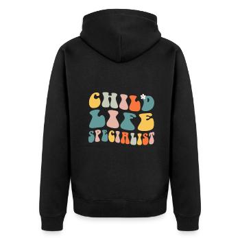 Spécialiste du milieu de l’enfant Professionnels des soins de santé pédiatriques - Veste à capuche bio Premium Unisexe - noir - Dos - Nico (187cm)