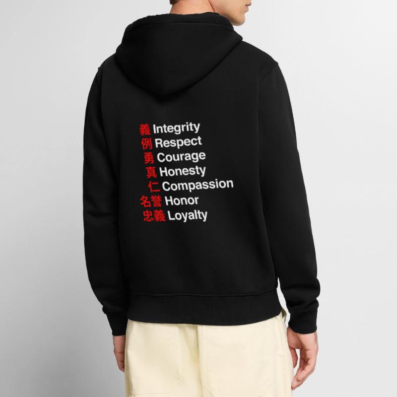 Bushido Code - Le code de la voie des samouraïs Veste à capuche bio Premium Unisexe