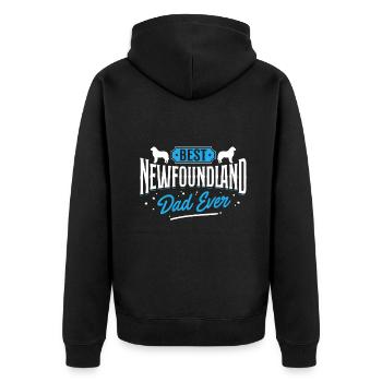 Meilleur père de Terre-Neuve de tous les temps - Newfoundland Lover Ne - Veste à capuche bio Premium Unisexe - noir - Dos - Nico (187cm)