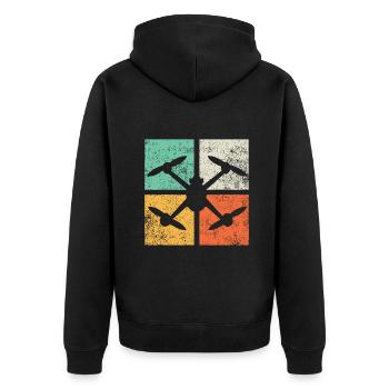Drones Pilot Quadcopter FPV Drone Racingfpv racing - Unisex Premium Organic Zip Hoodie - black - Back - Nico (187cm)