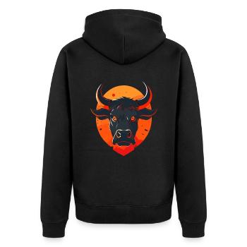 Bull Bull Buffalo - Veste à capuche bio Premium Unisexe - noir - Dos - Nico (187cm)