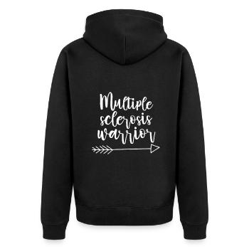 Multiple Sclerosis awareness Love Funny Support - Unisex Premium Organic Zip Hoodie - black - Back - Nico (187cm)