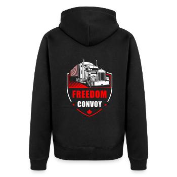 Freedom Convoy United Canada Truckers - Veste à capuche bio Premium Unisexe - noir - Dos - Nico (187cm)
