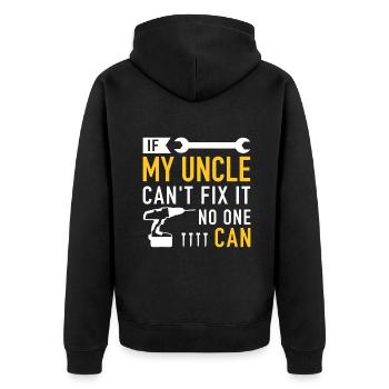 Si mon oncle ne peut pas réparer ist personne ne peut le faire - Veste à capuche bio Premium Unisexe - noir - Dos - Nico (187cm)