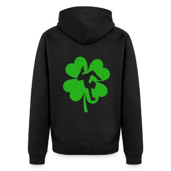 Gymnaste Saint-Patrick Trèfle irlandais - Veste à capuche bio Premium Unisexe - noir - Dos - Nico (187cm)