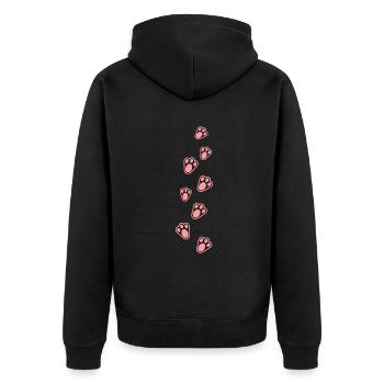 Kids Easter Bunny in Your Pocket - Unisex Premium Organic Zip Hoodie - black - Back - Nico (187cm)