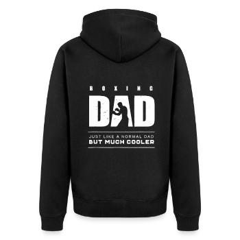 Boxe Papa Boxe - Veste à capuche bio Premium Unisexe - noir - Dos - Nico (187cm)