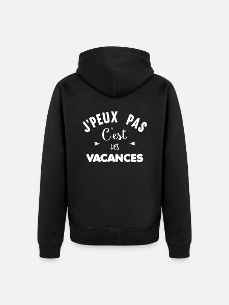 C'EST LES VACANCES - Veste à capuche bio Premium Unisexe - noir