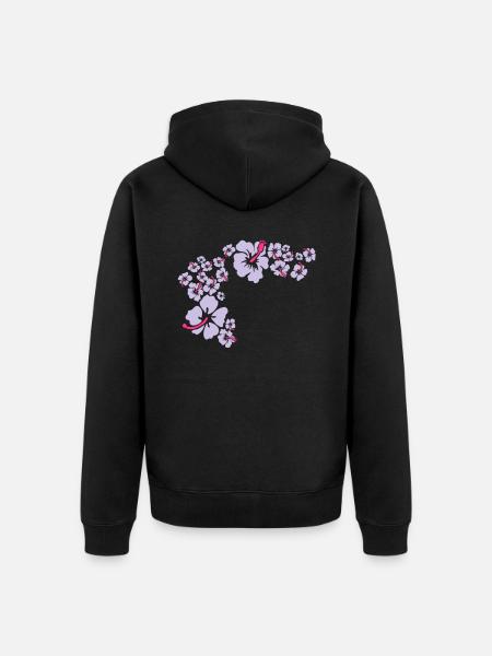 hawaii flower - Unisex Premium Bio Zip Hoodie - Schwarz