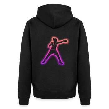 Boxen Kampfsport Frauen Mädchen Kinder Boxerin - Unisex Premium Bio Zip Hoodie - Schwarz - Hinten - Nico (187cm)