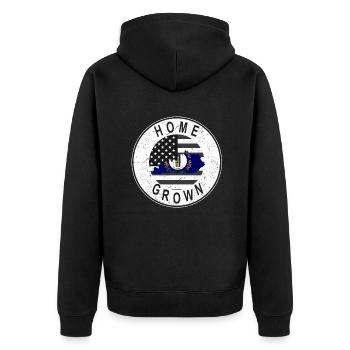 Land Map America US Flag Home Grown Kentucky - Unisex Premium Organic Zip Hoodie - black - Back - Nico (187cm)