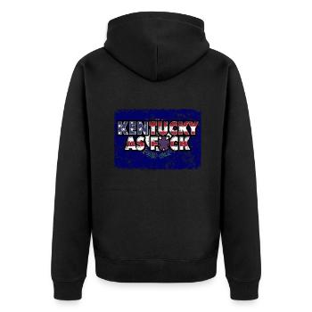 Amérique Drapeau de l’État des États-Unis Kentucky - Veste à capuche bio Premium Unisexe - noir - Dos - Nico (187cm)