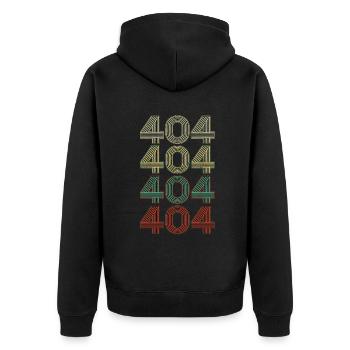 Retro America State Flag Area Code Georgia - Unisex Premium Bio Zip Hoodie - Schwarz - Hinten - Nico (187cm)