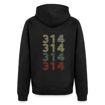 Retro America Drapeau de l’État Indicatif régional Missouri - Veste à capuche bio Premium Unisexe - noir - Dos - Nico (187cm)