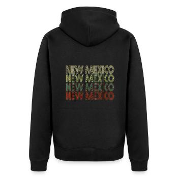 Retro America State Flag Vintage Nouveau-Mexique - Veste à capuche bio Premium Unisexe - noir - Dos - Nico (187cm)
