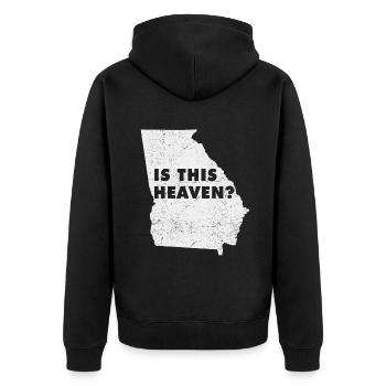 Land Map America US State Home Heaven Georgia - Unisex Premium Bio Zip Hoodie - Schwarz - Hinten - Nico (187cm)