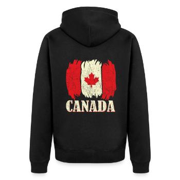 Érable Drapeau du Canada Fière fête canadienne du Canada - Veste à capuche bio Premium Unisexe - noir - Dos - Nico (187cm)