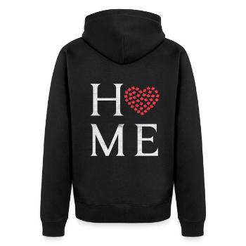 Heart Maple Home Canada Fier De la fête canadienne du Canada - Veste à capuche bio Premium Unisexe - noir - Dos - Nico (187cm)