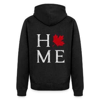 Maple Leaf Home Canada Proud Canadian Canada Day - Unisex Premium Bio Zip Hoodie - Schwarz - Hinten - Nico (187cm)