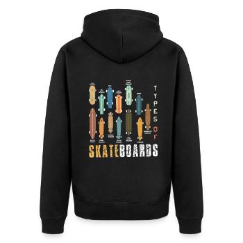 Skating Board Skate Types Of Skateboard - Unisex Premium Bio Zip Hoodie - Schwarz - Hinten - Nico (187cm)
