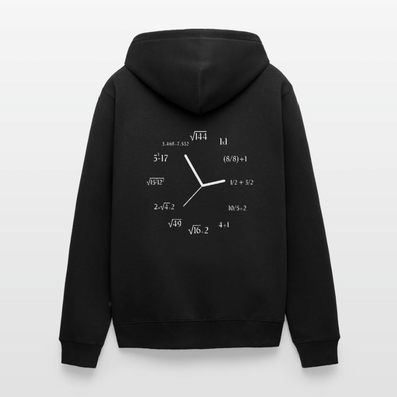 Funny Math Meme Math Equation Joke Math Clock Unisex Premium Bio Zip Hoodie