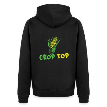 Beach 2022 Tropical Funny Corn Crop Summer - Unisex Premium Bio Zip Hoodie - Schwarz - Hinten - Nico (187cm)
