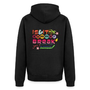Summer Day Of School Happy Last Class Teacher - Unisex Premium Organic Zip Hoodie - black - Back - Nico (187cm)