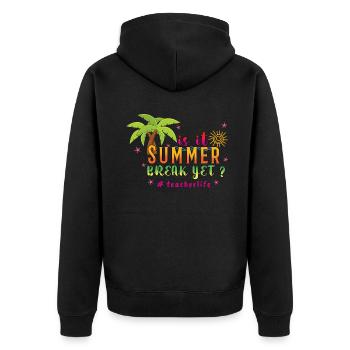 Is Summer Day Of School Happy Last Class Teacher - Unisex Premium Organic Zip Hoodie - black - Back - Nico (187cm)