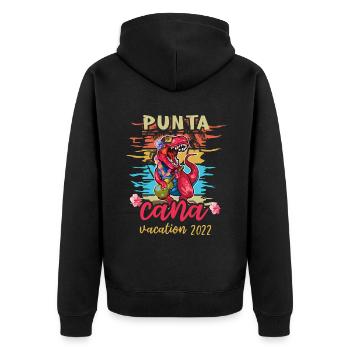 Punta Cana Vacances 2022 Tropical Hello Summer - Veste à capuche bio Premium Unisexe - noir - Dos - Nico (187cm)