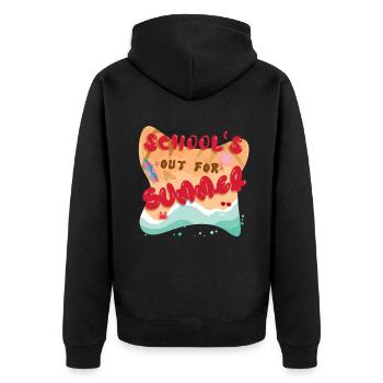 Journée d’école Sortie Bonne dernière classe été - Veste à capuche bio Premium Unisexe - noir - Dos - Nico (187cm)