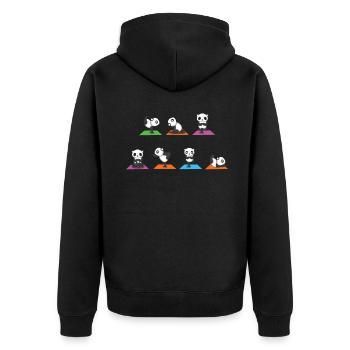 Zen Namaste Méditation Animale Kawaii Panda Yoga - Veste à capuche bio Premium Unisexe - noir - Dos - Nico (187cm)