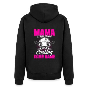 Funny culinary art Cooking humor for a - Unisex Premium Organic Zip Hoodie - black - Back - Nico (187cm)