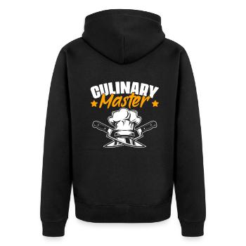 Maître culinaire Fun Cuisine professionnelle - Veste à capuche bio Premium Unisexe - noir - Dos - Nico (187cm)