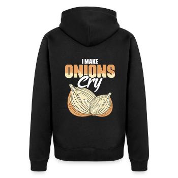 Je fais pleurer les oignons drôle Humour culinaire pour - Veste à capuche bio Premium Unisexe - noir - Dos - Nico (187cm)