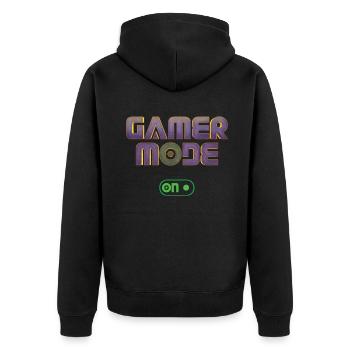 Mode Gamer sur game game video game lover gaming - Veste à capuche bio Premium Unisexe - noir - Dos - Nico (187cm)