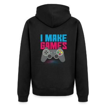 Je fais des jeux Amateur de jeux vidéo Gaming Gamer - Veste à capuche bio Premium Unisexe - noir - Dos - Nico (187cm)