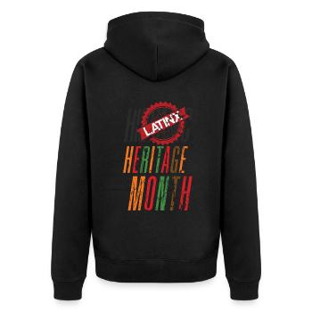 Drapeaux latinos hispaniques Mois du patrimoine hispanique - Veste à capuche bio Premium Unisexe - noir - Dos - Nico (187cm)
