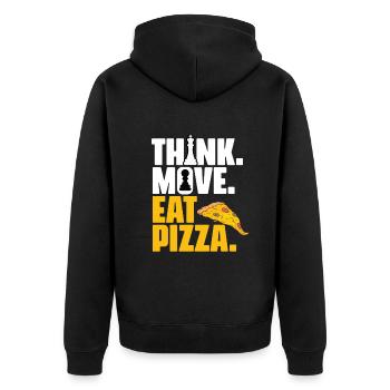 Funny board game Grandmaster for a - Unisex Premium Organic Zip Hoodie - black - Back - Nico (187cm)
