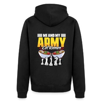 Funny board game sports humor for a - Unisex Premium Organic Zip Hoodie - black - Back - Nico (187cm)