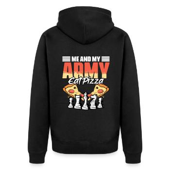 Funny board game sports humor for a - Unisex Premium Organic Zip Hoodie - black - Back - Nico (187cm)