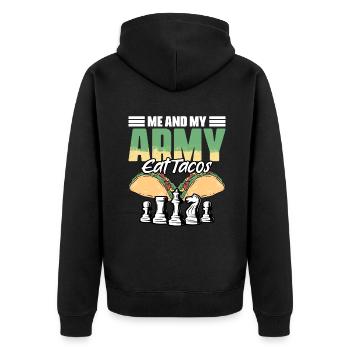 Funny board game sports humor for a - Unisex Premium Organic Zip Hoodie - black - Back - Nico (187cm)